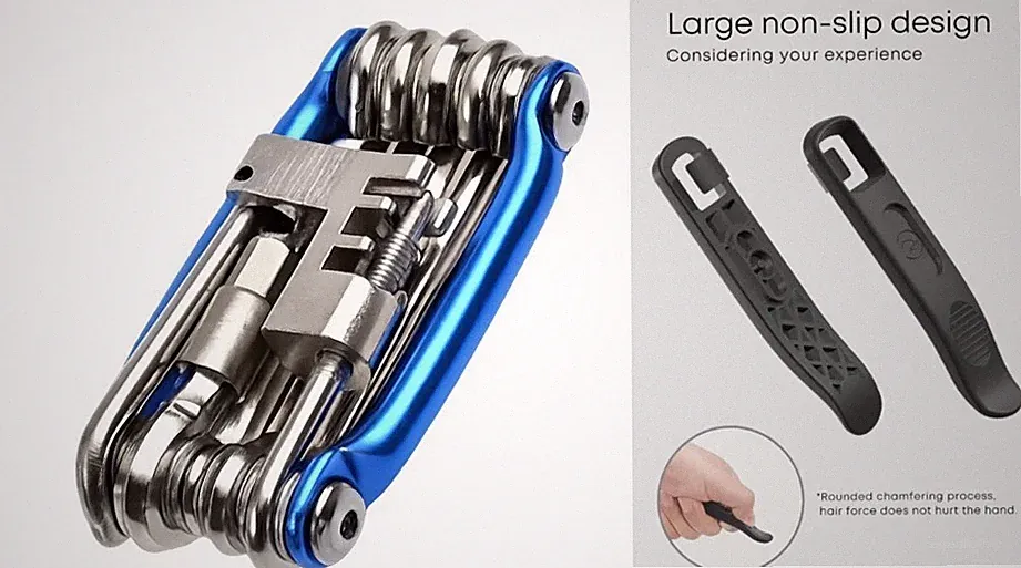 11 in 1 Bicycle Tool Set Bike Multi Repair Kit and Tire Levers set