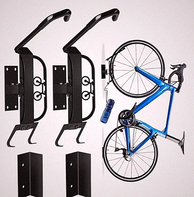 2 Pack Swivel Bike Wall Mount Vertical Rack Hanger Hangers for Garage Mountain