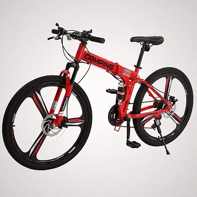 26 in Folding Mountain Bike Full Suspension MTB Bikes 21 Speeds Bicycle