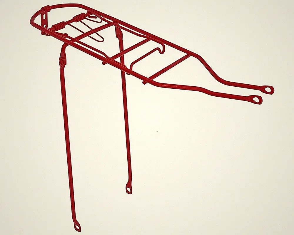 26" Steel Red Durable Rear Bicycle Rack Carrier for Beach Cruiser & Fixie Bike.