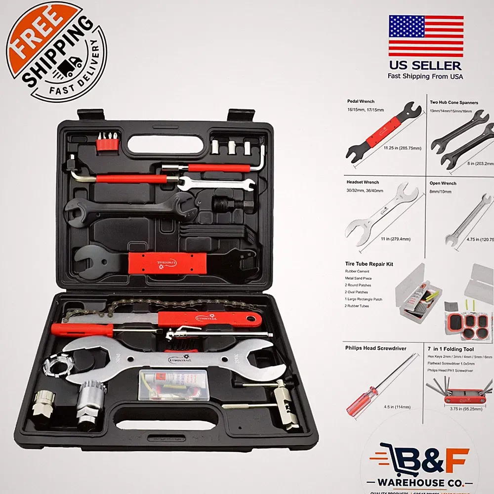 42-Piece Bike Repair Tool Kit with Custom Storage Case – Ultimate Maintenance