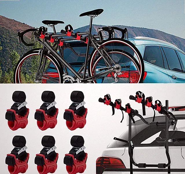 6Pcs/Set Bike Rack Hitch Mount Bicycle Car Bike Rack Strap Replacement Cradles C
