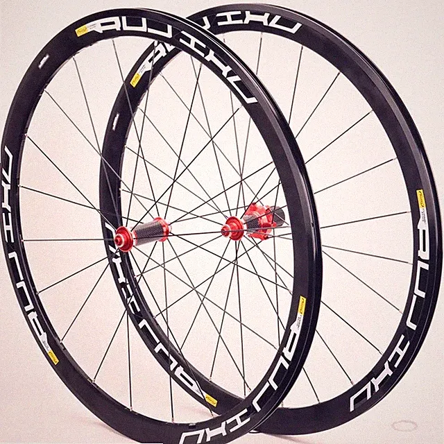 700C 40mm Depth Highway Bicycle Wheelset with Quick Release Carbon Fiber Hub