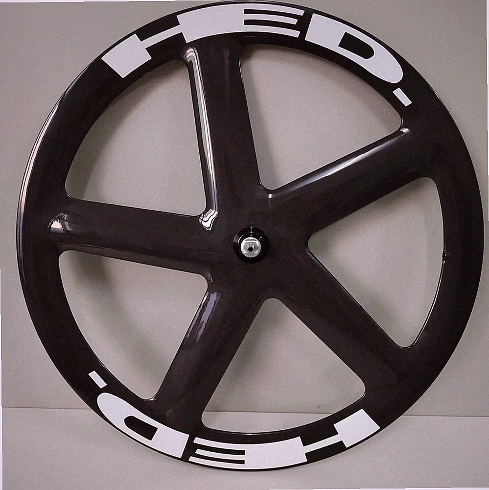 700C TT Road/Track/Fixed Gear Bicycle Wheelset Carbon 5 Spokes Rim Brake Wheels