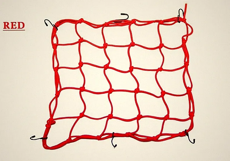 Bicycle Motorcycle Bike Rear Rack Transport Bungee Cord Cargo Net Hooks Straps
