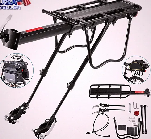 Bicycle Rear Rack Luggage Cargo Holder Quick Release Alloy Bike Carrier NEW