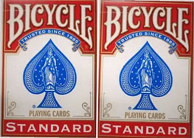 Bicycle Red Back Svengali Deck Set Of Two Decks With Different Force Cards New!