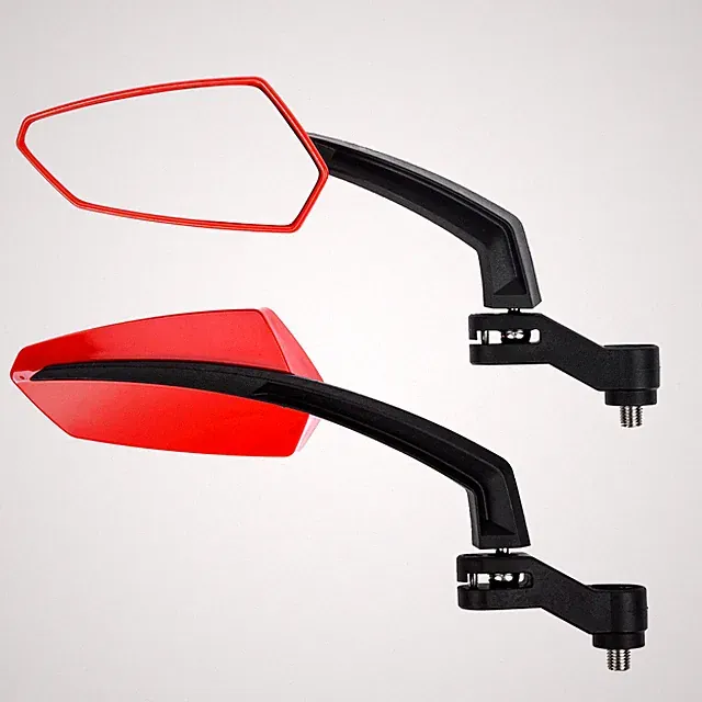 Bike Mirror Handlebar Mount, Rotatable Bicycle Convex Rear View Glass Mirror
