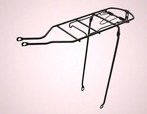 Black Steel Bicycle Rear Rack for 26" Bikes