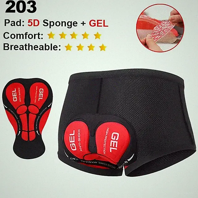 Breathable Cycling Underwear Cycling Shorts 5D Gel Pad Shockproof Bicycle Underp