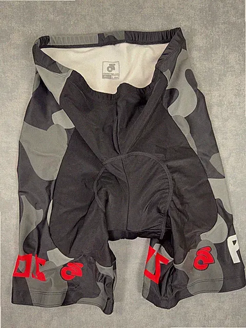 Champ-Sys Cycling Shorts Mens Large Black Camo Padded Shimano Bike Gear