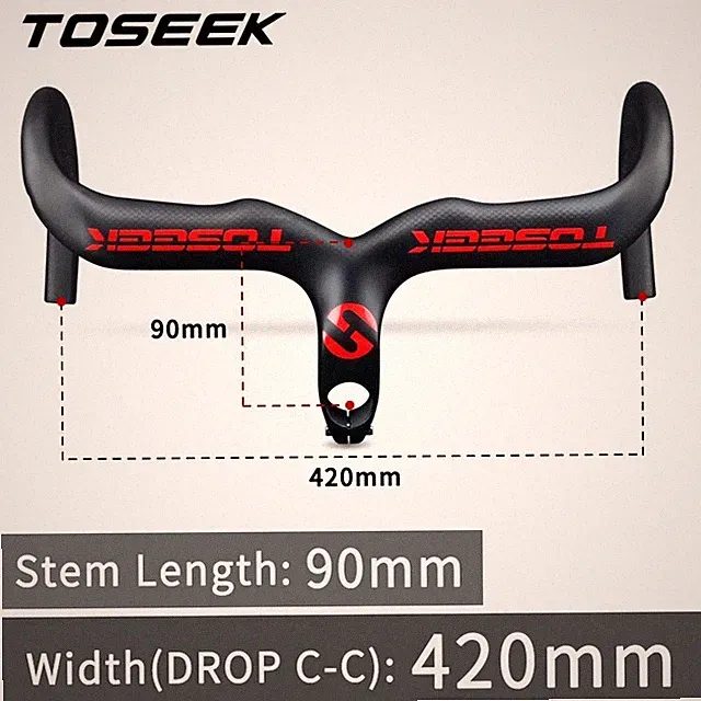 City Bicycle Handlebar Road Carbon Handlebar 28.6mm Bicycle Handlebar with Stem