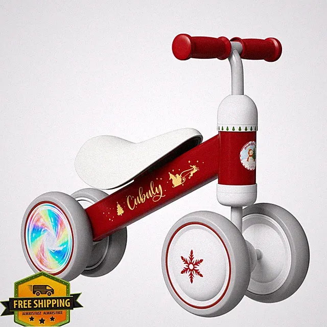 Cubuly Red Baby Balance Bike Lighting Wheels