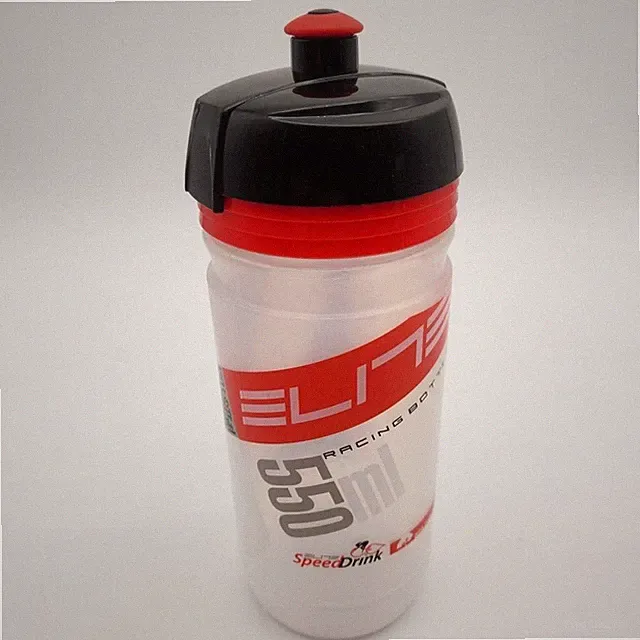 Elite Corsa 550ml Clear/Red Water Bottle for Bicycle Biodegradable NO PACKAGE