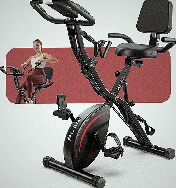 Folding Exercise Bike 5 IN 1 Stationary Bikes for Home 6.6 LBS Flywheel 330LB...