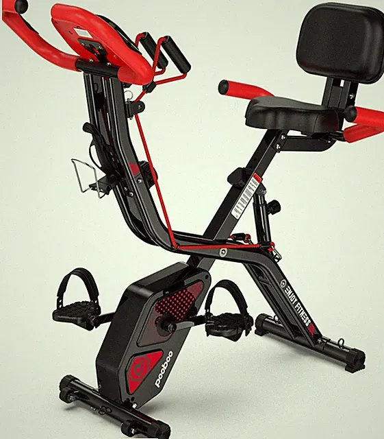 Folding Exercise Bike, Foldable Upright Stationary Bike, Indoor Cycling Magnetic