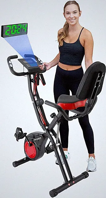 Folding Stationary Bike Magnetic 16 Level