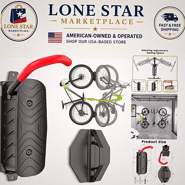 Freestanding Vertical Bike Rack - Heavy-Duty Garage Storage for Up to 66lbs
