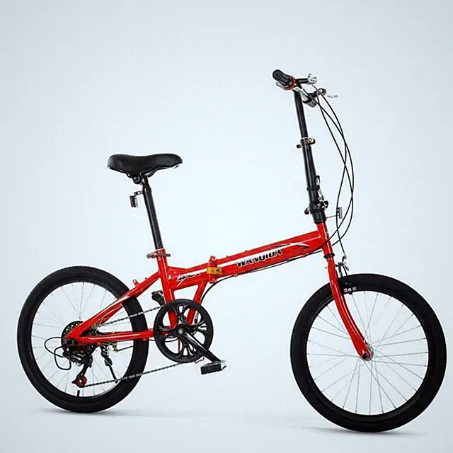 Geared Folding Bike Lightweight Commuter Folding Bike Variable Speed for Adults