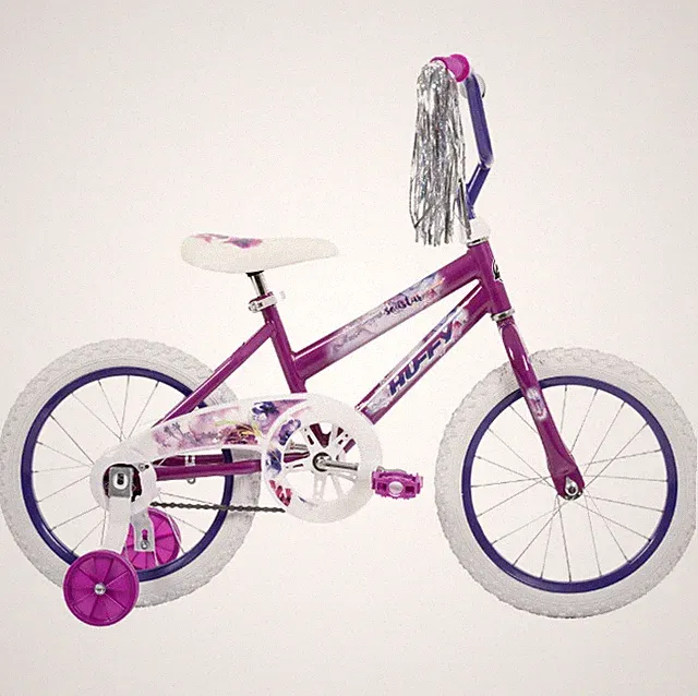Huffy 16" Sea Star Kids' Bike, Fits Riders 42" - 48", Purple, Youth, Girls