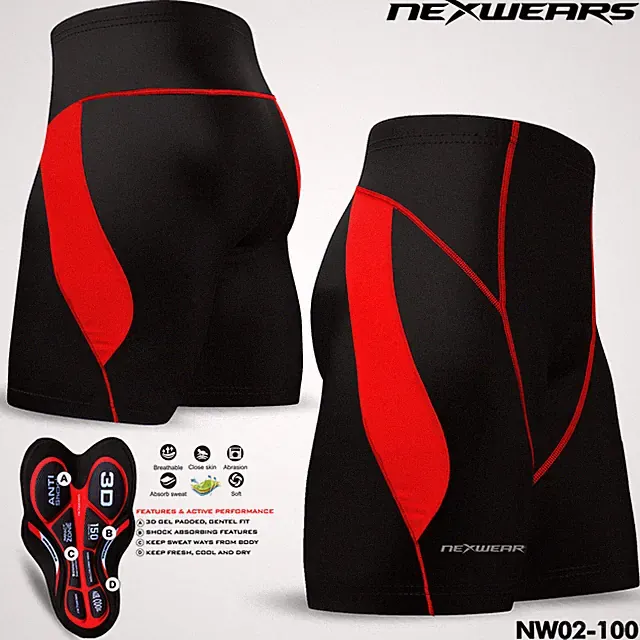 Mens Cycling Shorts Bicycle 3D Gel Pad MTB Road Bike Mountain Biking Clothing