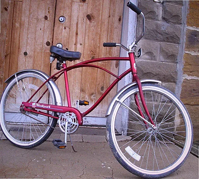 MURRAY WESTPORT 1980s CRUISER BICYCLE 26" IN RED NICE
