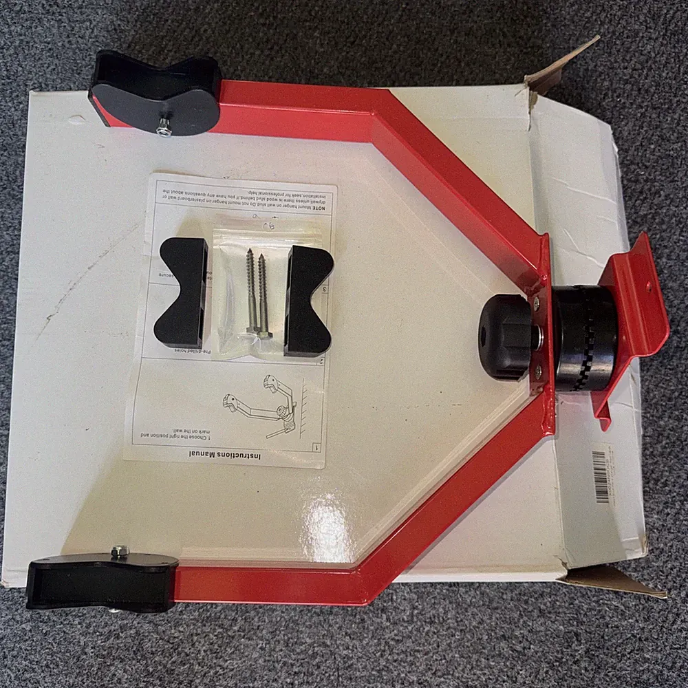 New Nib Bike Wall Mount - Horizontal Indoor Bike Rack for 1 Bicycle - RED Steel