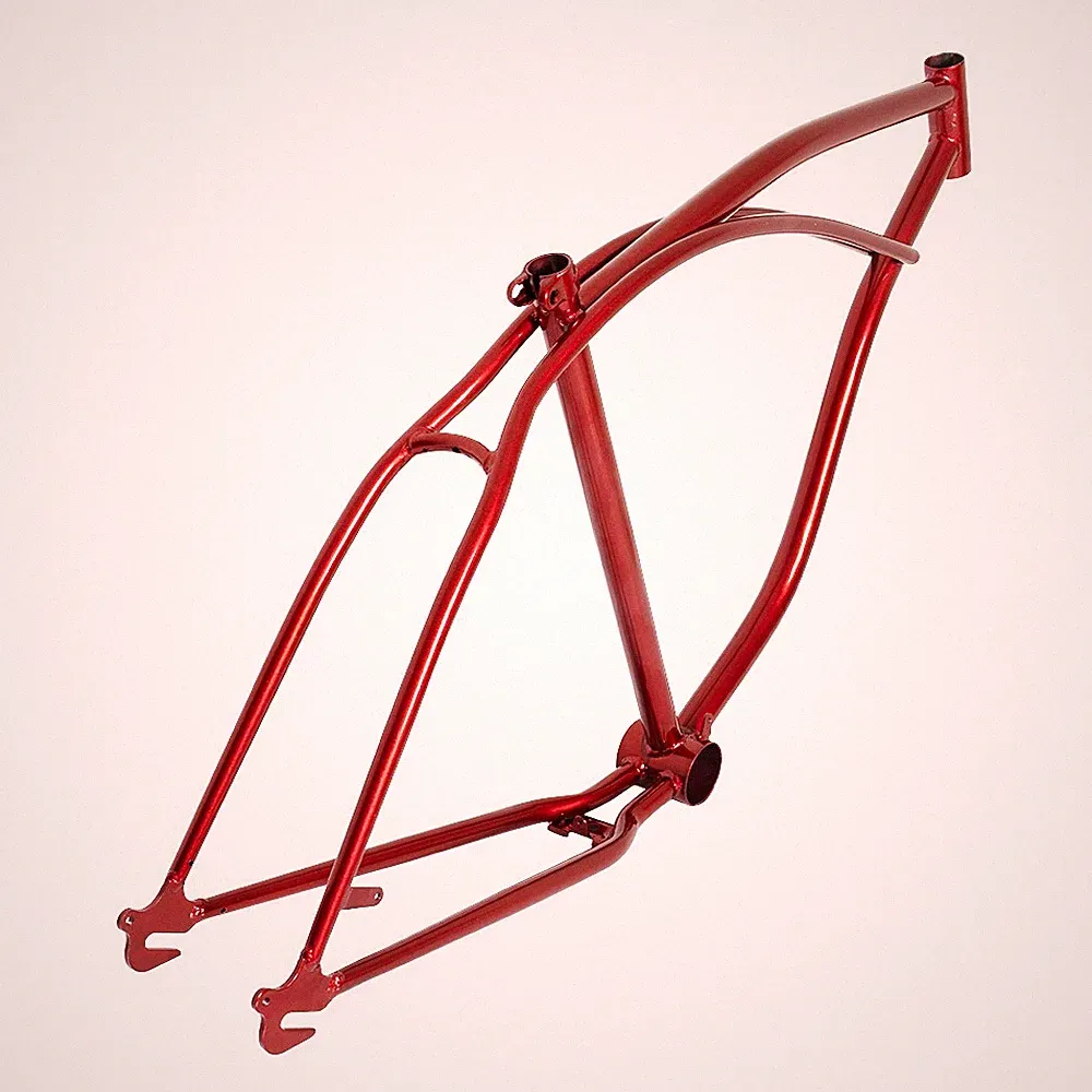OG LOWRIDER STEEL 26" BEACH CRUISER BICYCLE FRAME RED