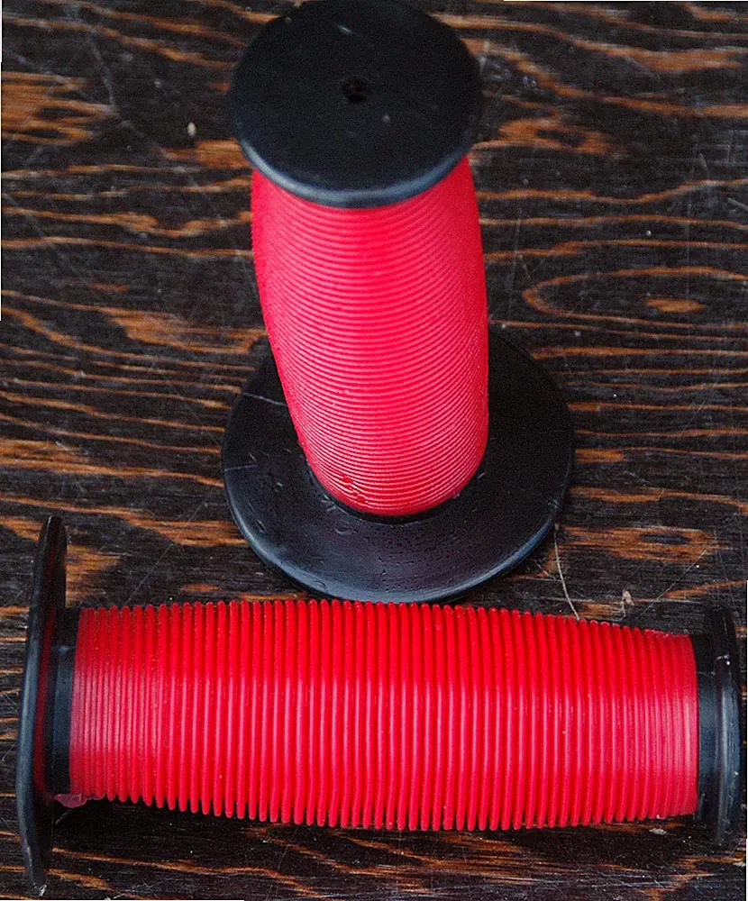 Red 2 Tone Turbo Fixie Old School BMX Bike Mushroom Grips Fixed Gear Bicycle