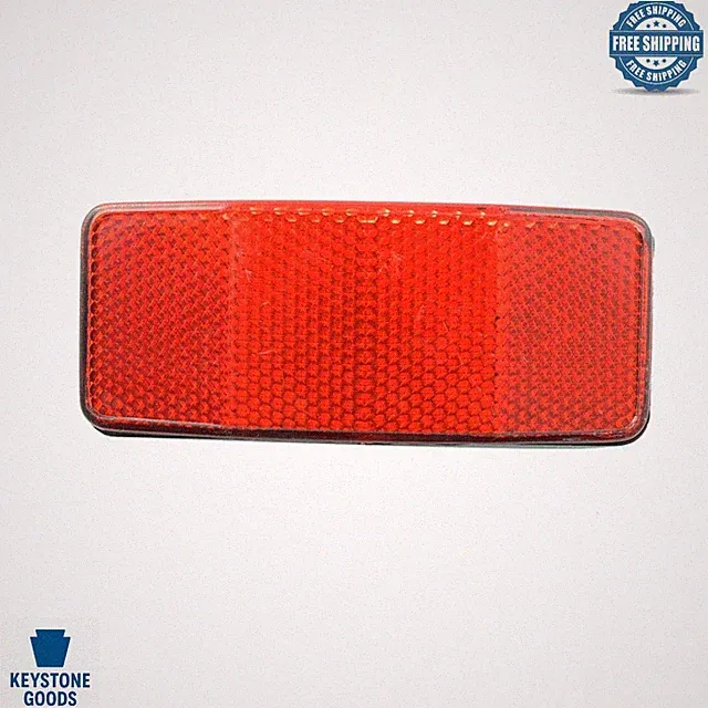 Red Bicycle Rear Rack Reflector 98x39mm – Easy Mount Safety Reflective Accessory