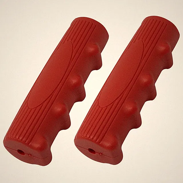 RED CLASSIC CRUISER BICYCLE OVAL GRIP VINTAGE OG SCHWINN PHANTOM PREWAR HANDLEBA