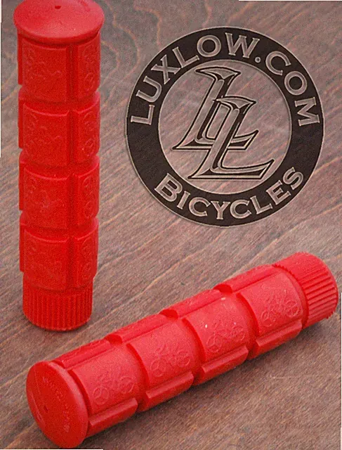Red Fixie Track Bike Grips Fixed Gear Old School BMX Cruiser MTB Bicycle Grip