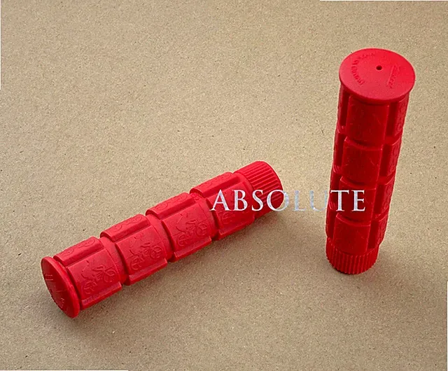 RED FIXIE TRACK BIKE GRIPS FIXED GEAR OLD SCHOOL BMX MTB CRUISER BICYCLE GRIPS.