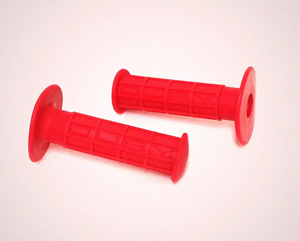 RED OURY BMX BICYCLE BIKE GRIPS PAIR RED FULL WAFFLE STYLE NEW