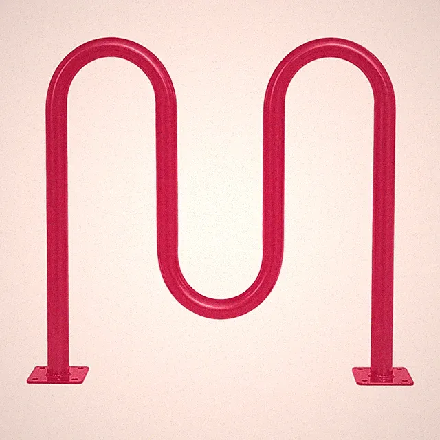 Sandbaggy Commercial Dual Loop Wave Bike Racks - In Ground - 5 Bike Capacity