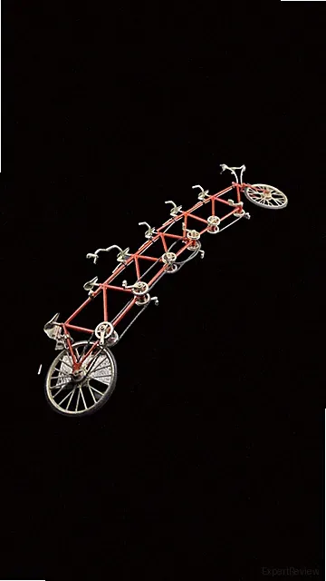 Scale 1:10 Diecast Red Tandem 6 seat Bike bicycle model replica toy collect📦