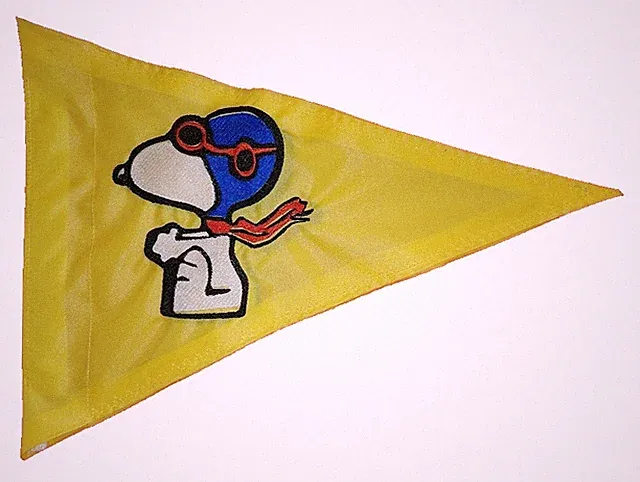 Snoopy Red Baron 10x13 Flag Embroidered Double Sided Recumbent Trike Bike Kayak