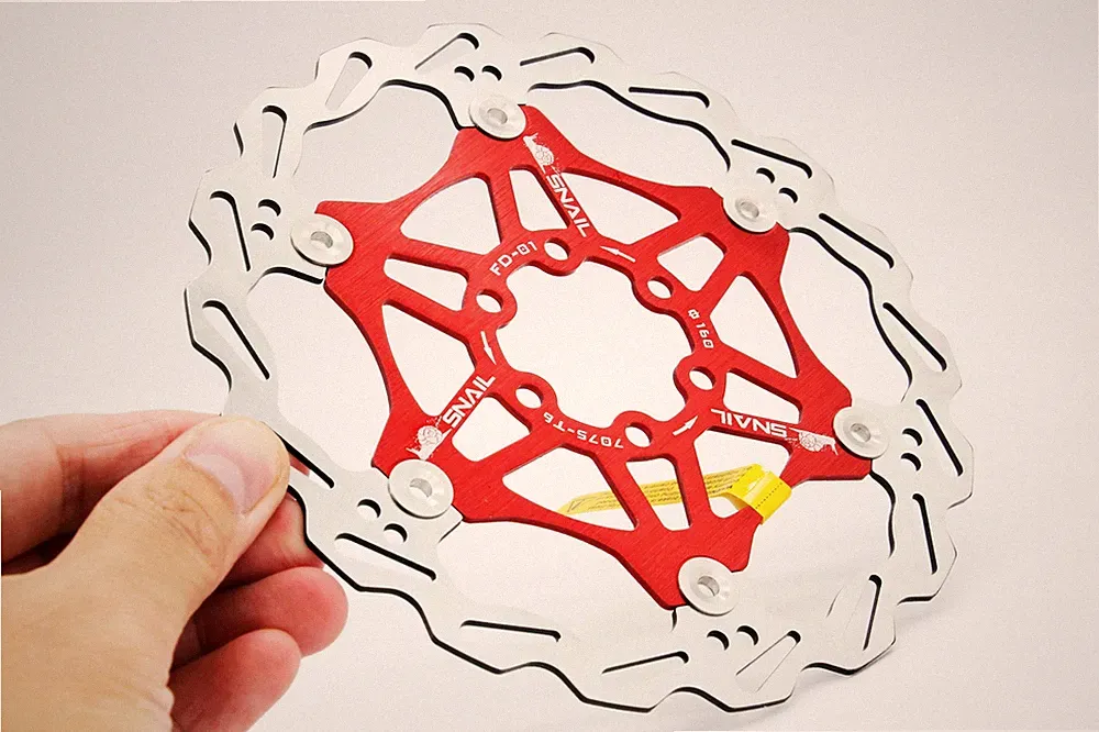 Swishti Floating Mountain Cyclocross Bicycle Disc Brake Rotor 160MM 6" Red