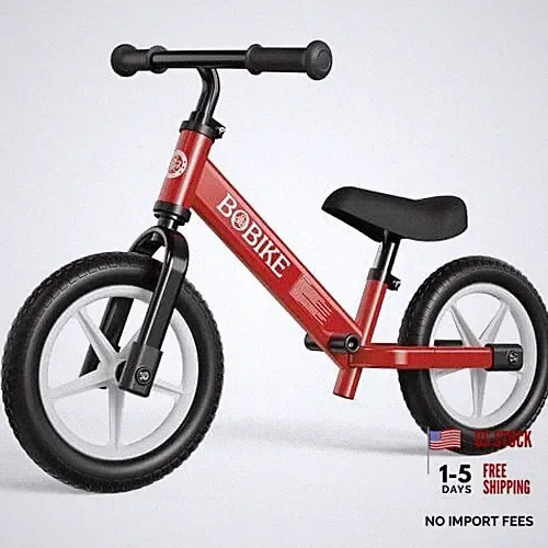 Toddler Balance Bike 2 Year Old, Balance Bike with Footrest for Bright Red
