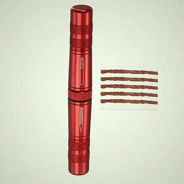Tubeless Bike Tire Repair Kit with Plug Tool and Plugs for MTB Tires, Red