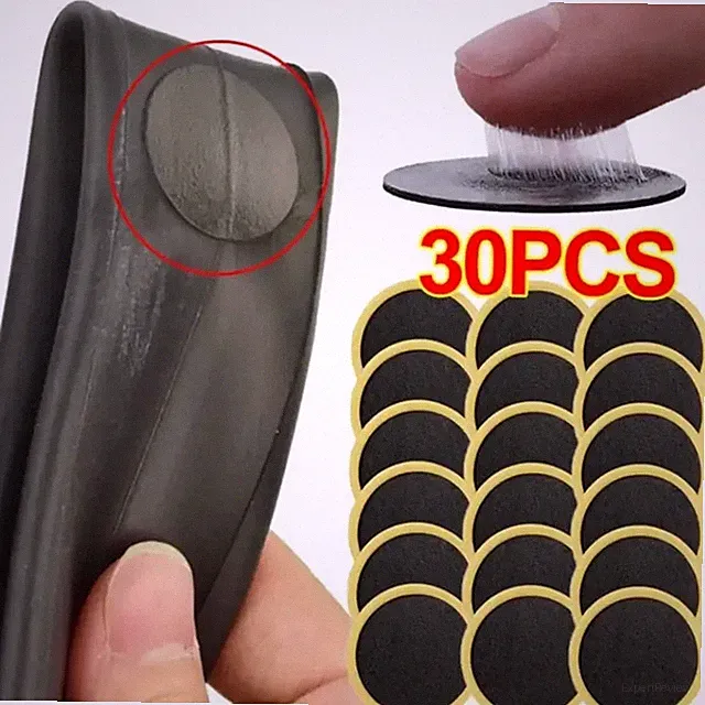 UK 50X Glueless Bicycle Cycling Bike Tire Tyre Tube Puncture Patches Repair Kit