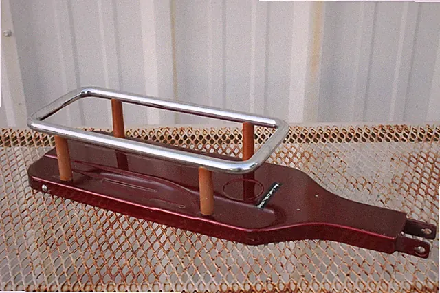 ~ VINTAGE RED 20" BICYCLE REAR 4 BOLT CARRIER RACK WITH CHROME EDGE NEVER USED ~
