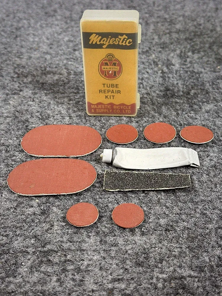 VTG Majestic Tube Repair Kit Bicycle & Supply Co Ltd Patch Kit Flat Red Rubber
