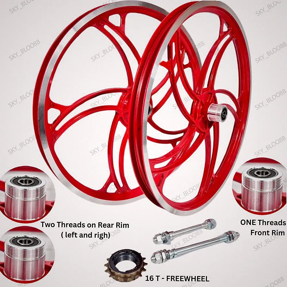 Wheel Hub Rim 20 inch RED COLOR Wheel Rim for bicyle bmx Bicycle Bike
