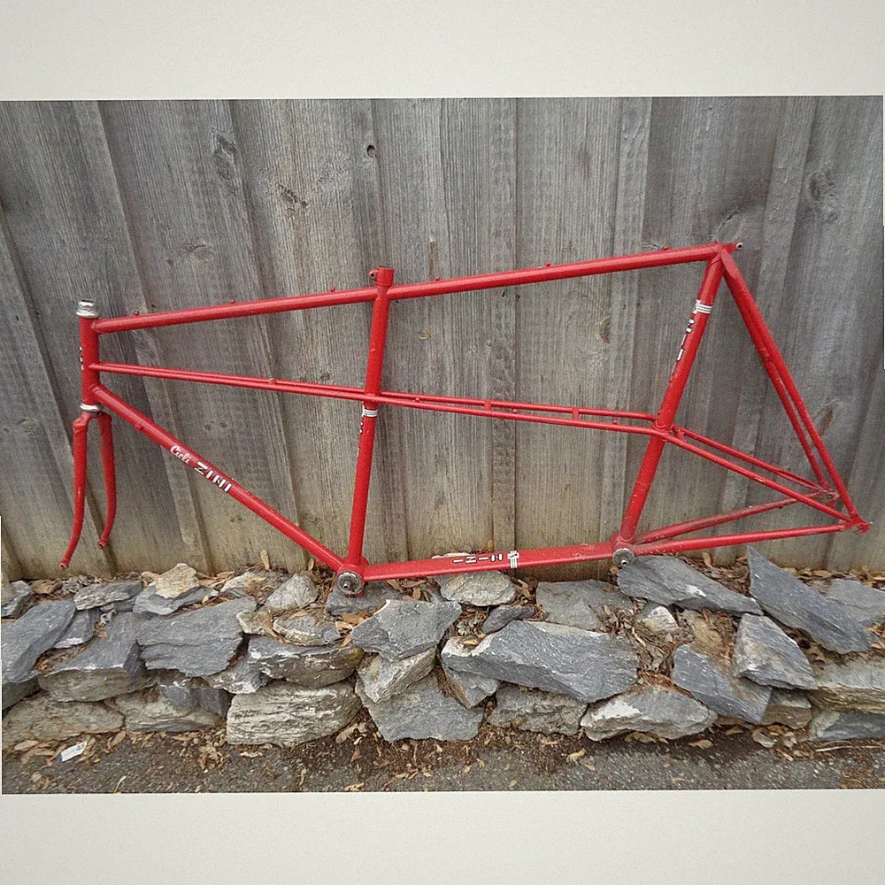 ZINI Cicli Red Tandem Bicycle Frame and Fork